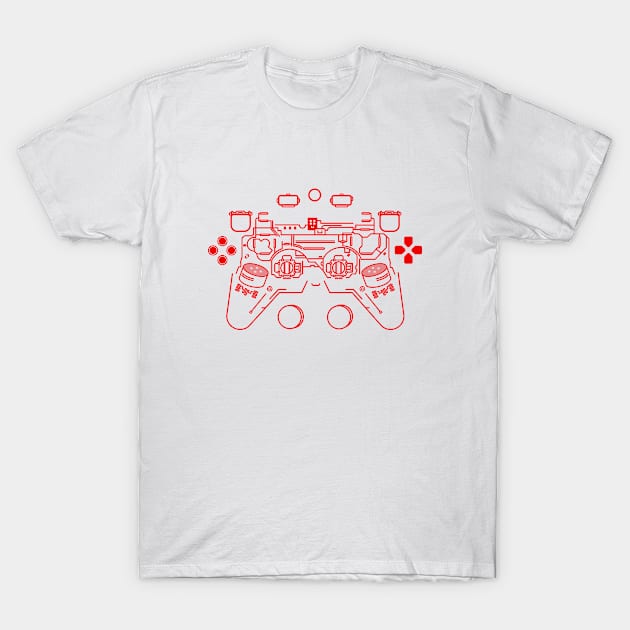 Red Gaming Tool🎮 T-Shirt by Hardcore Gamer